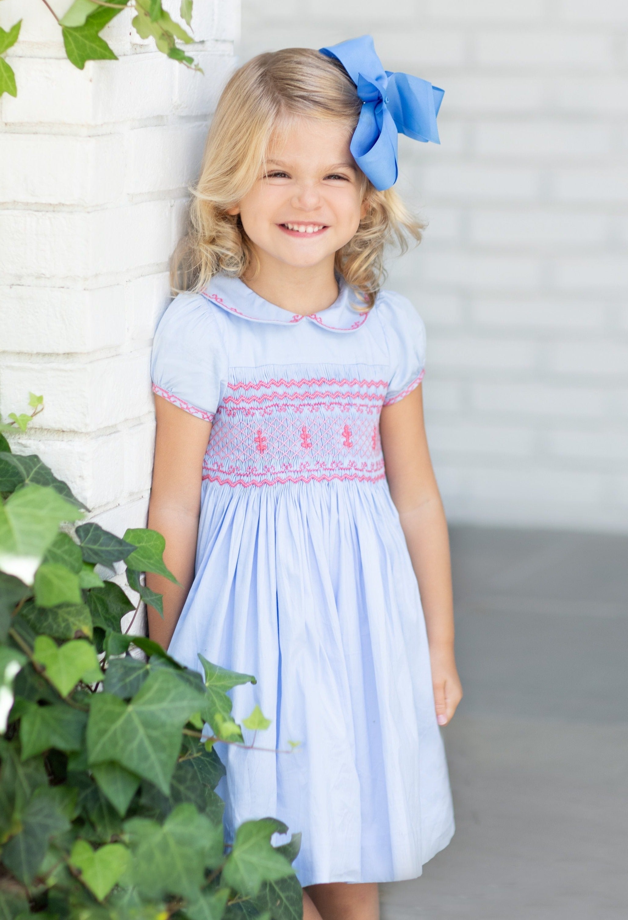 open lace back dress Antoinette Paris Hand Smocked Princess Charlotte Dress main image 1