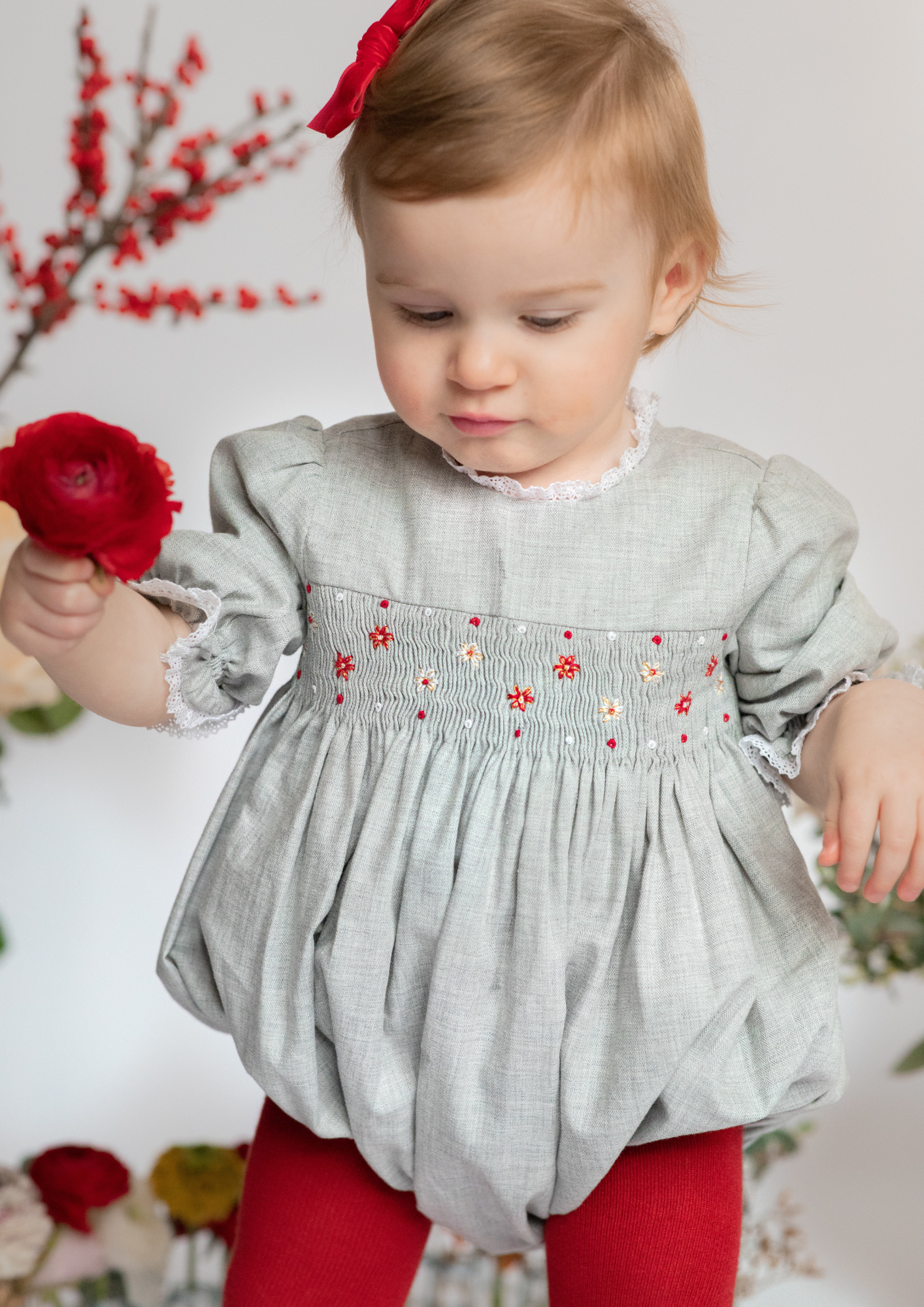 Anastasia Grey Flannel long sleeve Baby Bubble