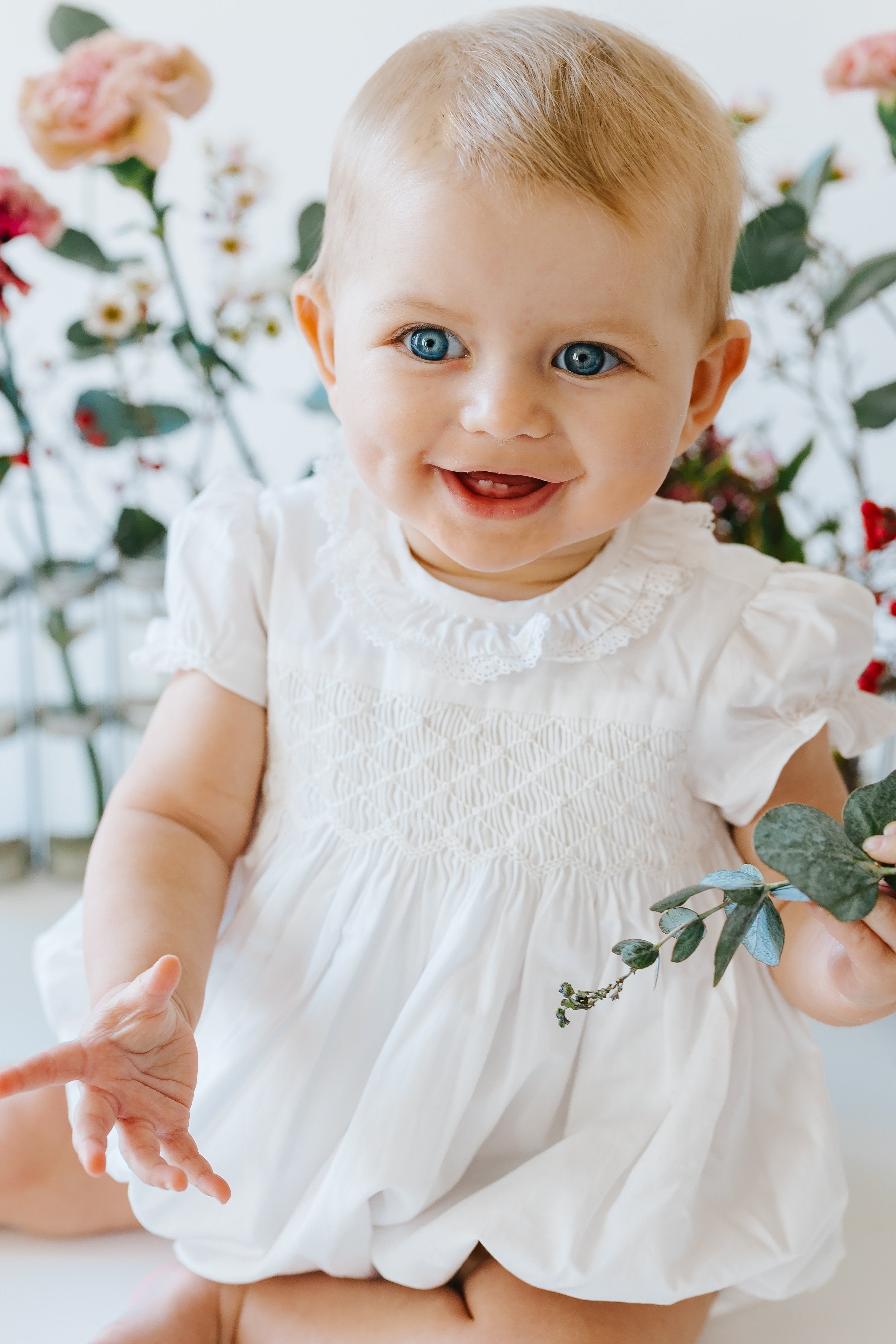 smocked birthday dress Blue Check Bubble Size 2T Wishing your Birthday Girl the biggest slice of happiness on her big day 1st Birthday Dress Smocked Birthday