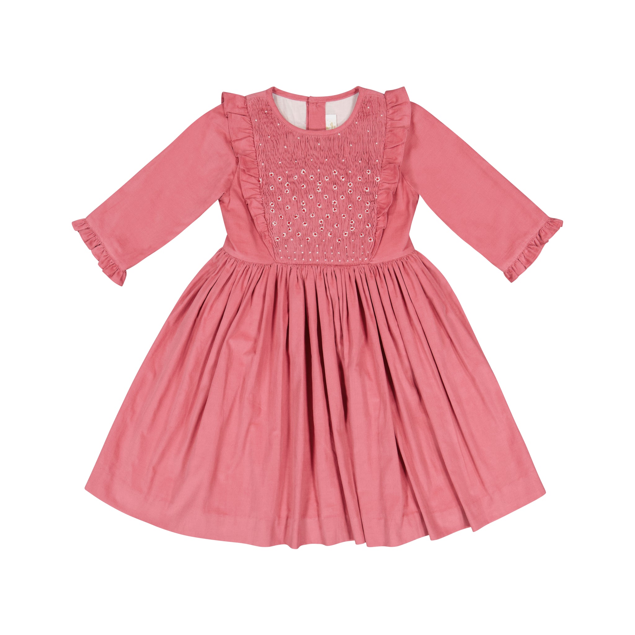 Angele Pink Corduroy Smocked Dress Angele Pink Corduroy Smocked Dress