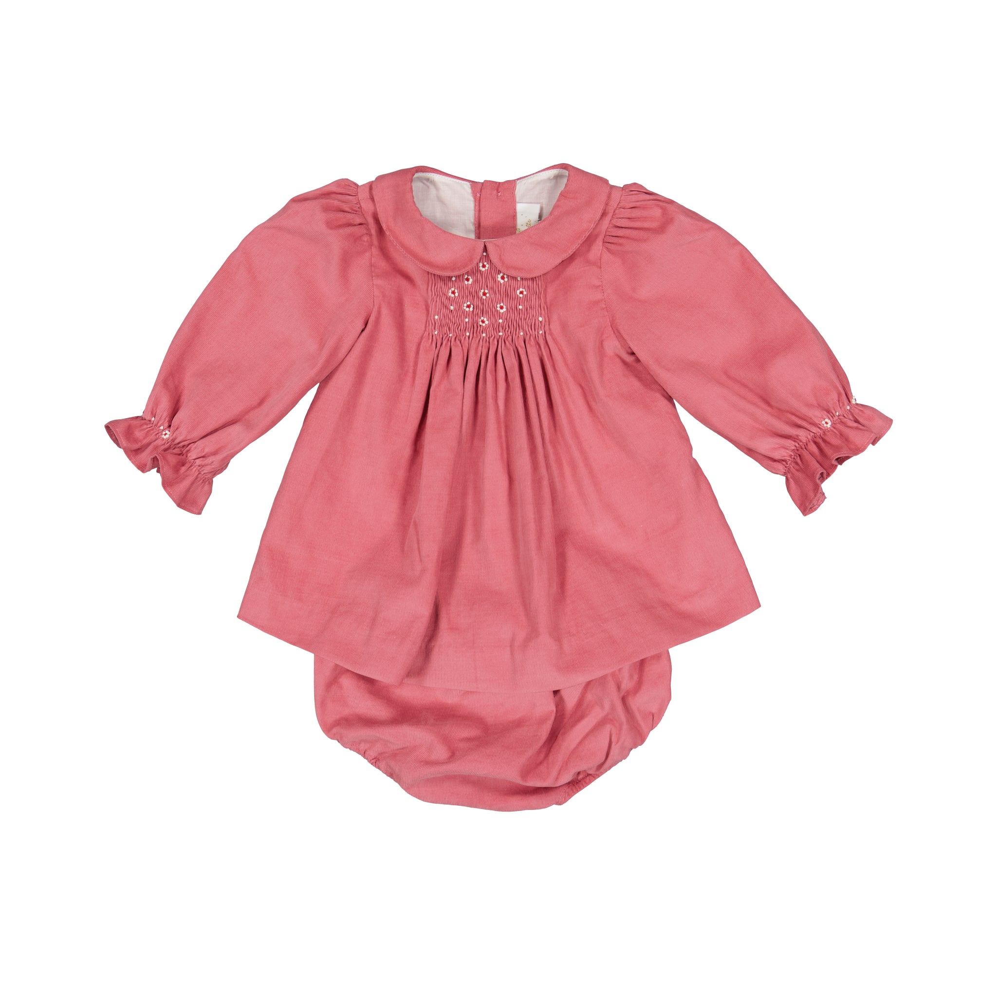 ANGELE PINK CORDUROY LONG SLEEVE BABY SET