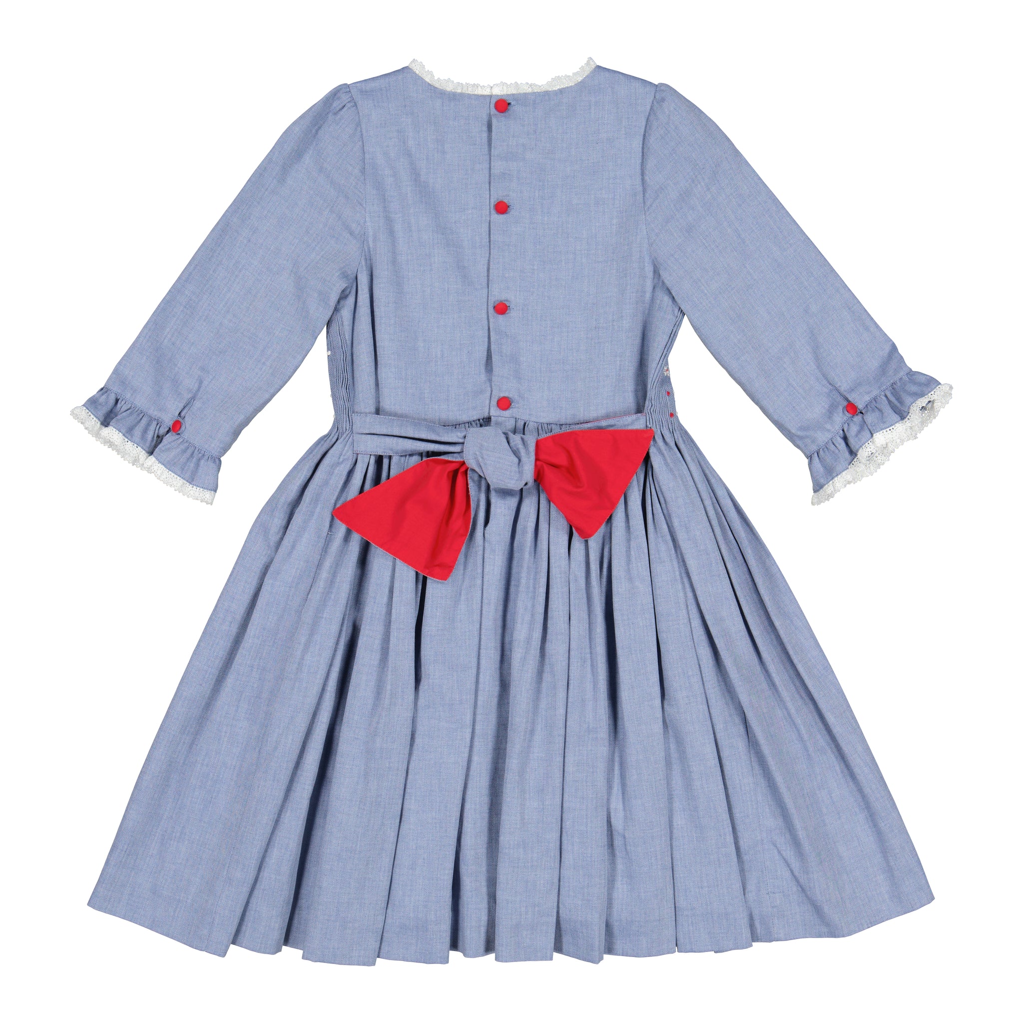 Anastasia Blue Flannel long sleeve Girl Dress