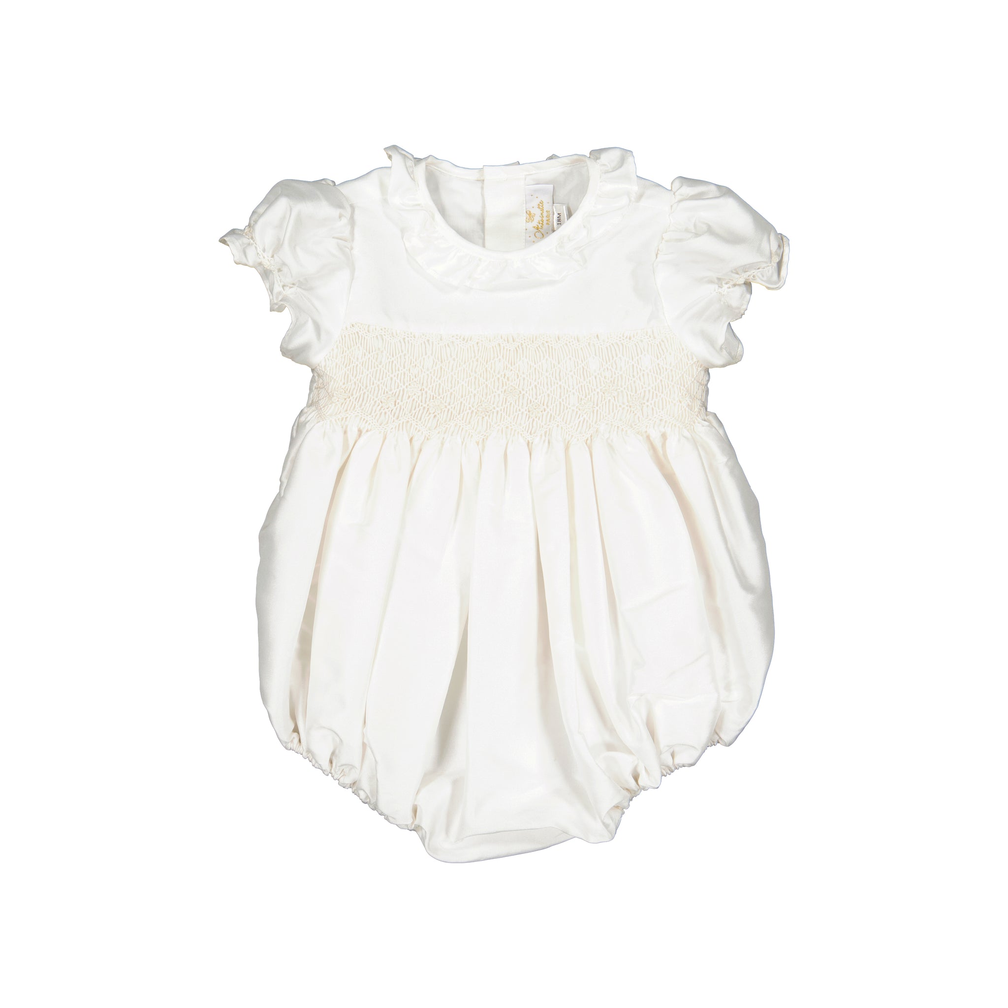 Colombe White silk Ceremony Baby Bubble