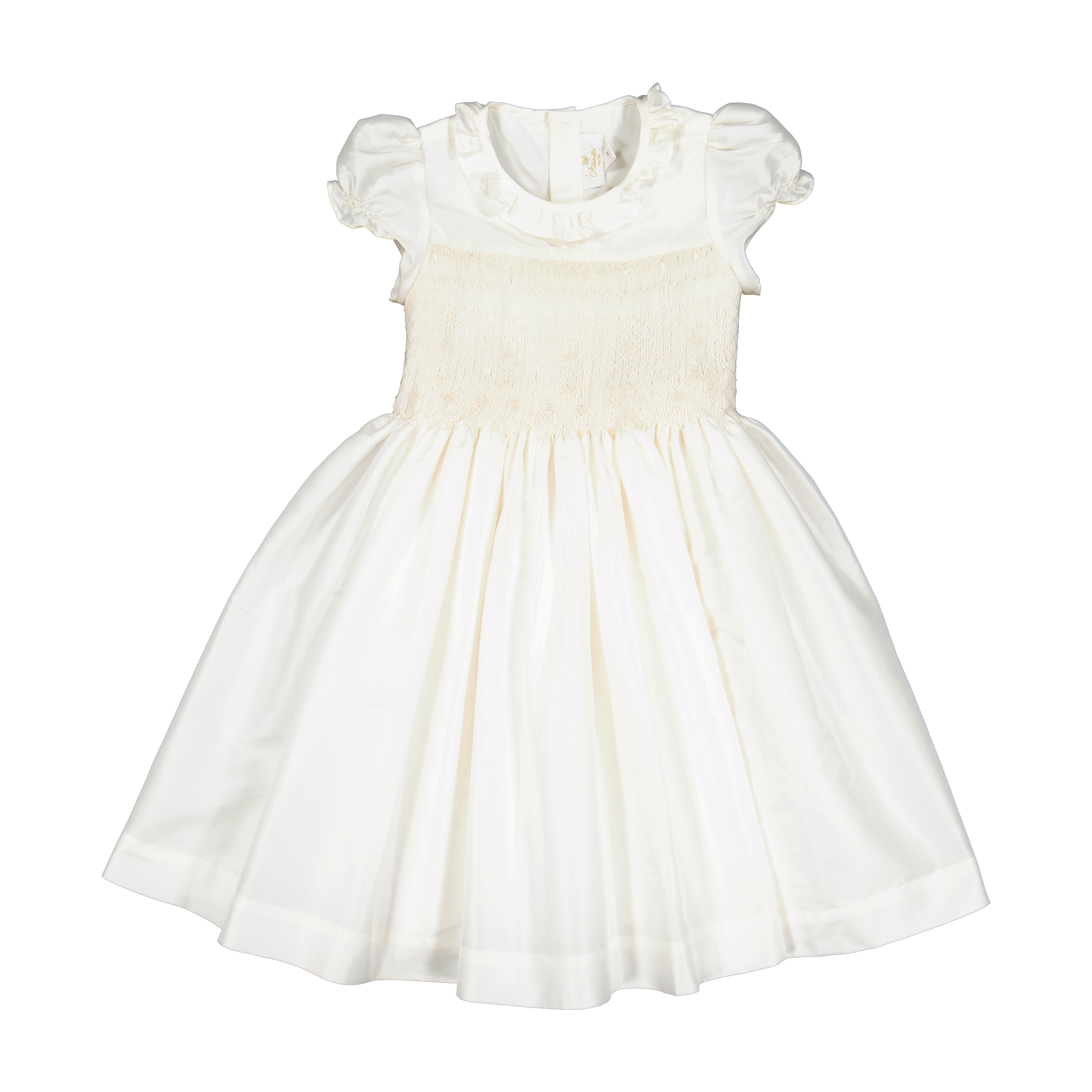girls 32 white silk christening dress Victoria Christening Gown & Bonnet at Baby Beau & Belle