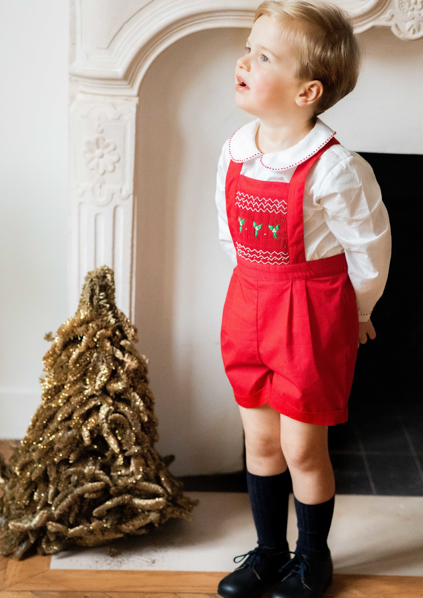 George Red Classic Christmas Boy Dungaree