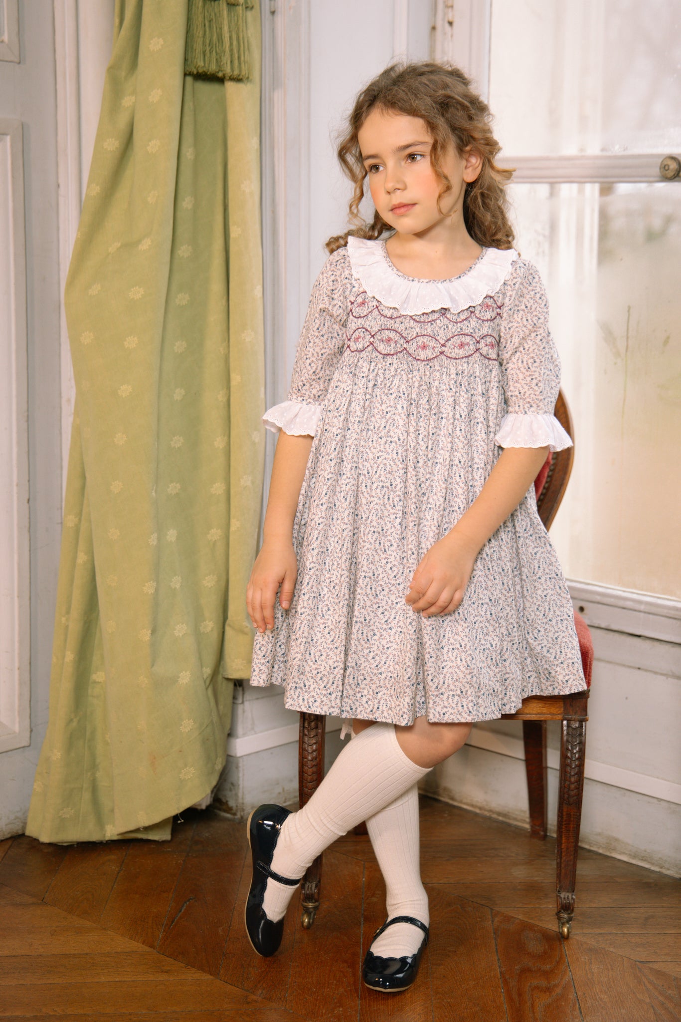 Isadora Floral Smocked Dress | Girls Thanksgiving Dress Isadora Floral Smocked Dress | Girls Thanksgiving Dress
