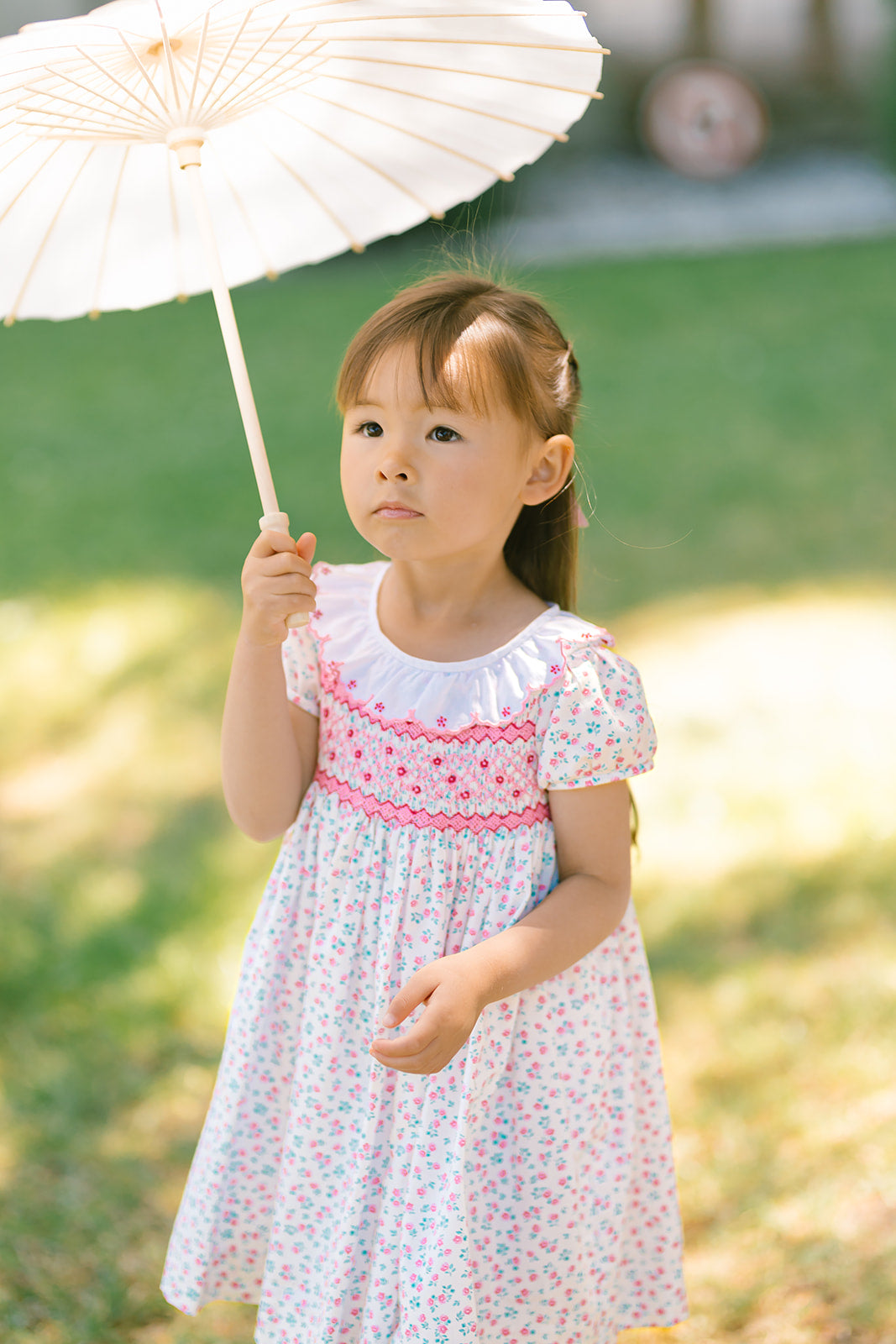 pink empire dress Isadora Pink Floral Empire Dress