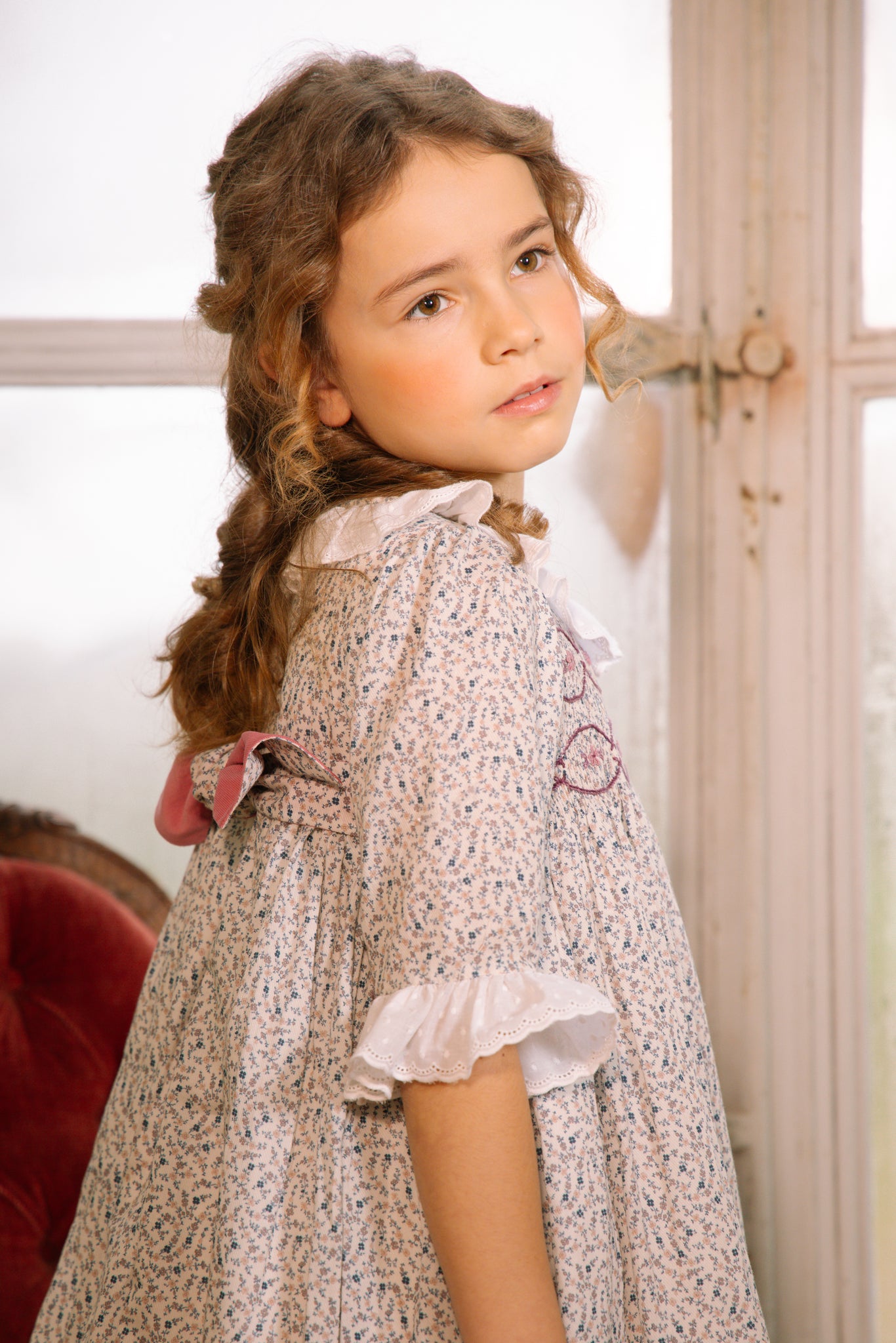 Isadora Floral Long Sleeve Smocked Dress Isadora Floral Long Sleeve Smocked Dress