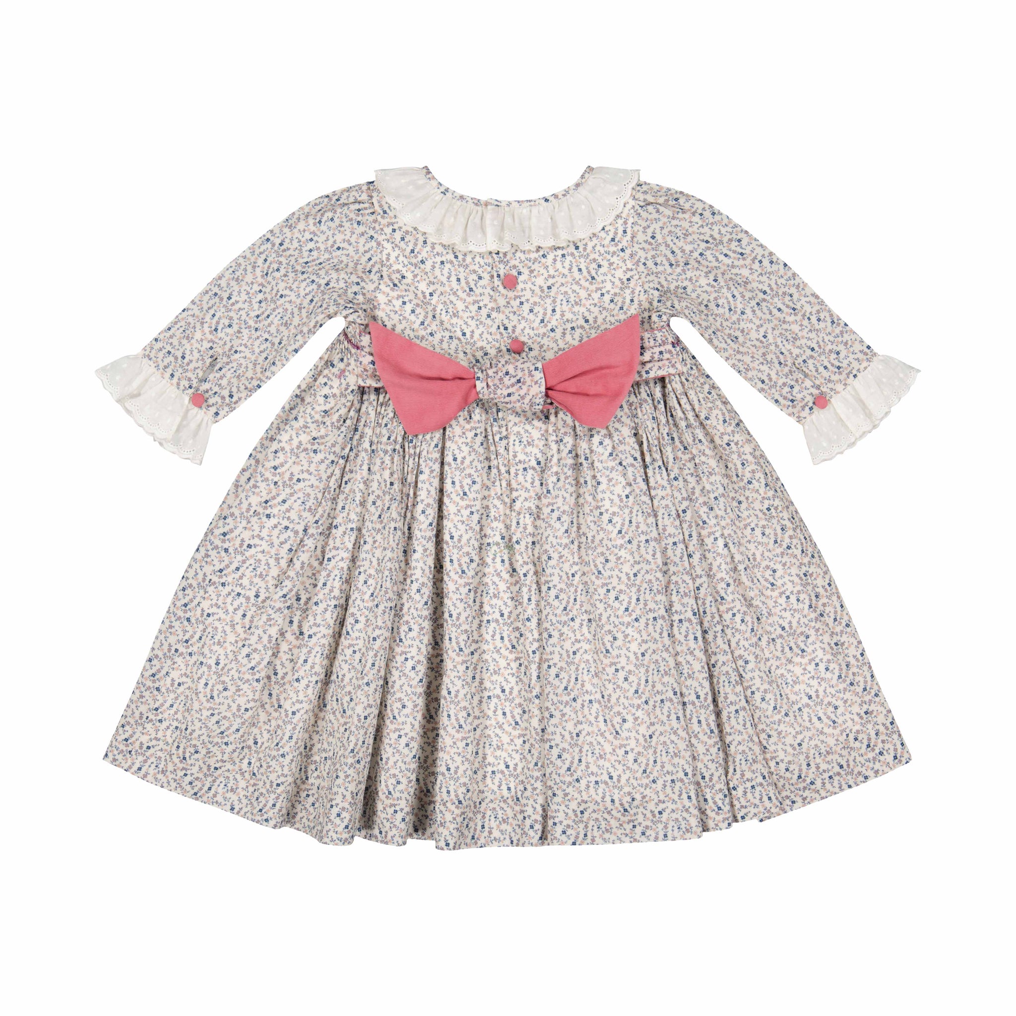 Back of Isadora Floral Long Sleeve Smocked Dress