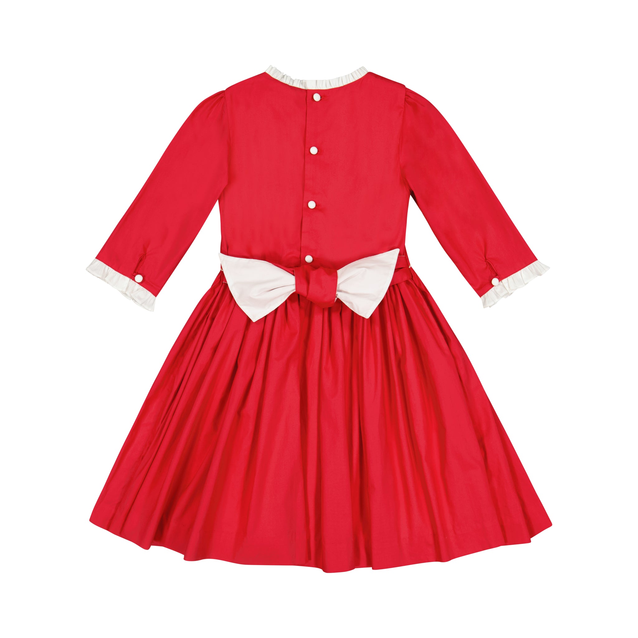 Luna Red Long Sleeve Smocked Dress | Girls Christmas Dress 4T Luna Red Long Sleeve Smocked Dress | Girls Christmas Dress 4T