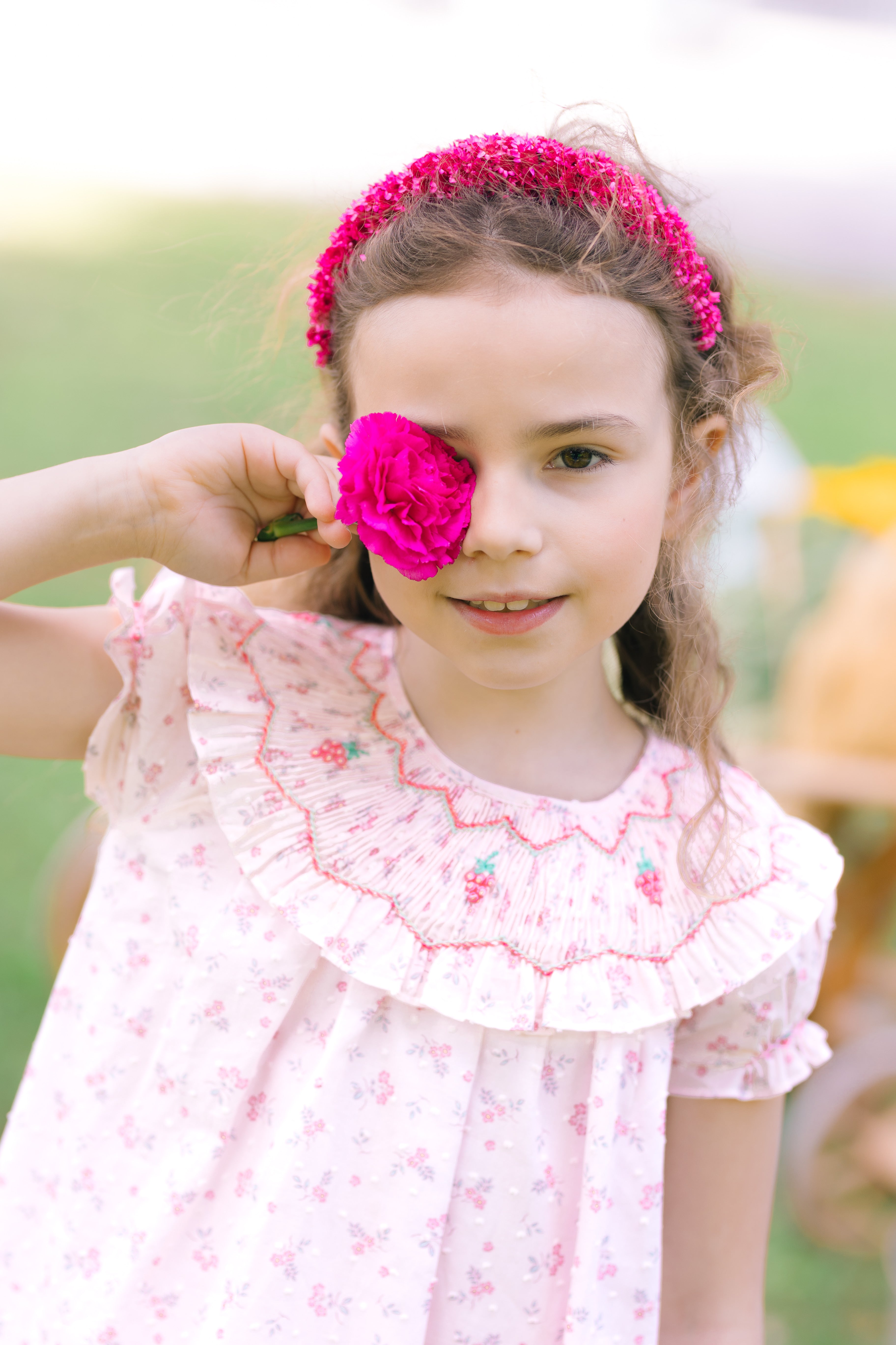 Myrtille Pink Floral Short Sleeve Bishop Dress | Girls Easter Dress 4T Myrtille Pink Floral Short Sleeve Bishop Dress | Girls Easter Dress 4T