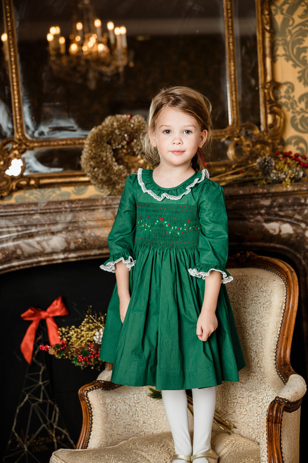 Margaret Green Christmas long sleeve Dress