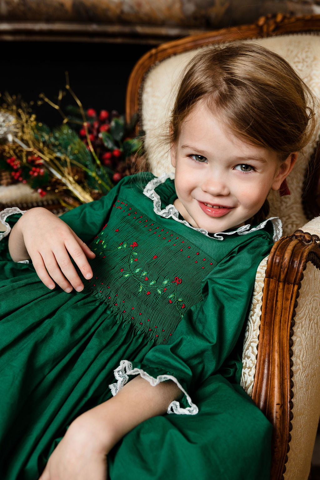 Margaret Green Christmas long sleeve Dress