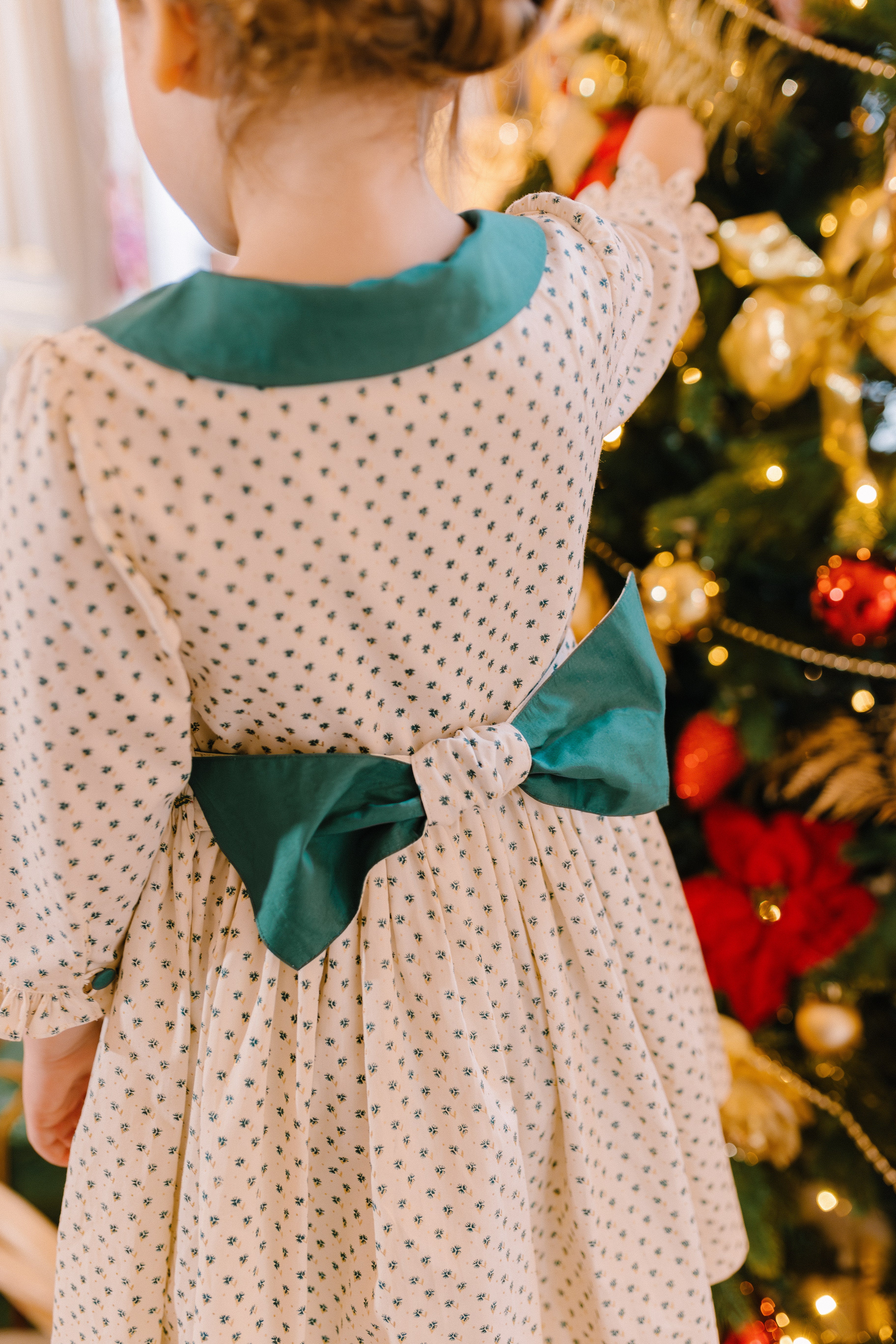 Olympe Green Long Sleeve Smocked Dress | Girls Christmas Dress Olympe Green Long Sleeve Smocked Dress | Girls Christmas Dress