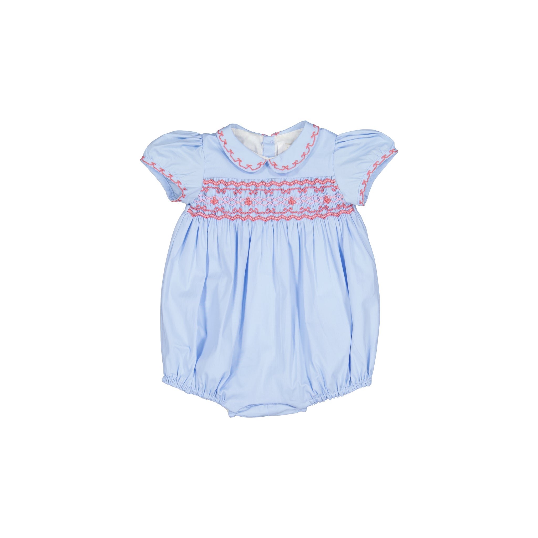 Princess Charlotte Heirloom Blue Smocked Baby Bubble