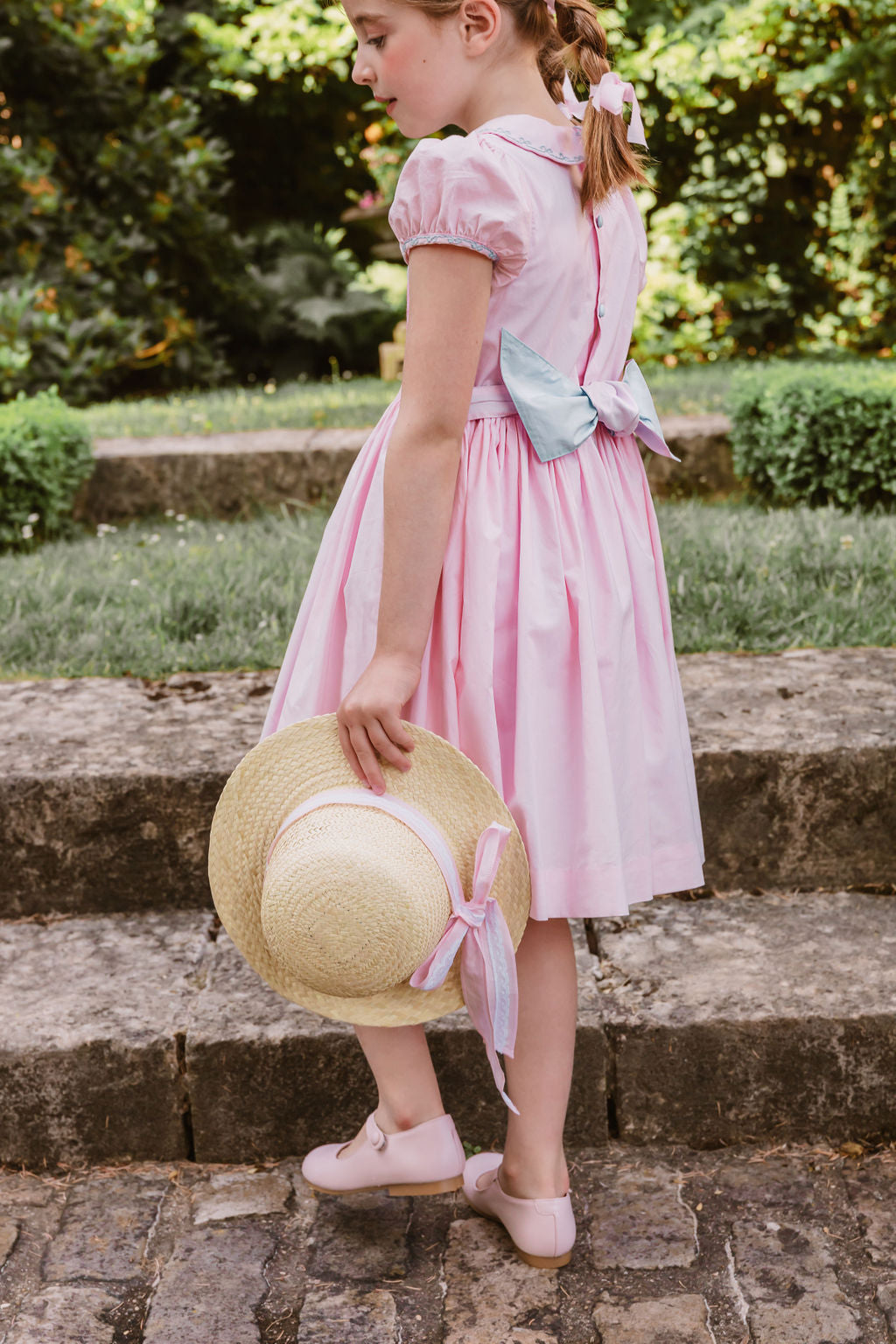 PRINCESS CHARLOTTE HEIRLOOM PINK SMOCKED DRESS