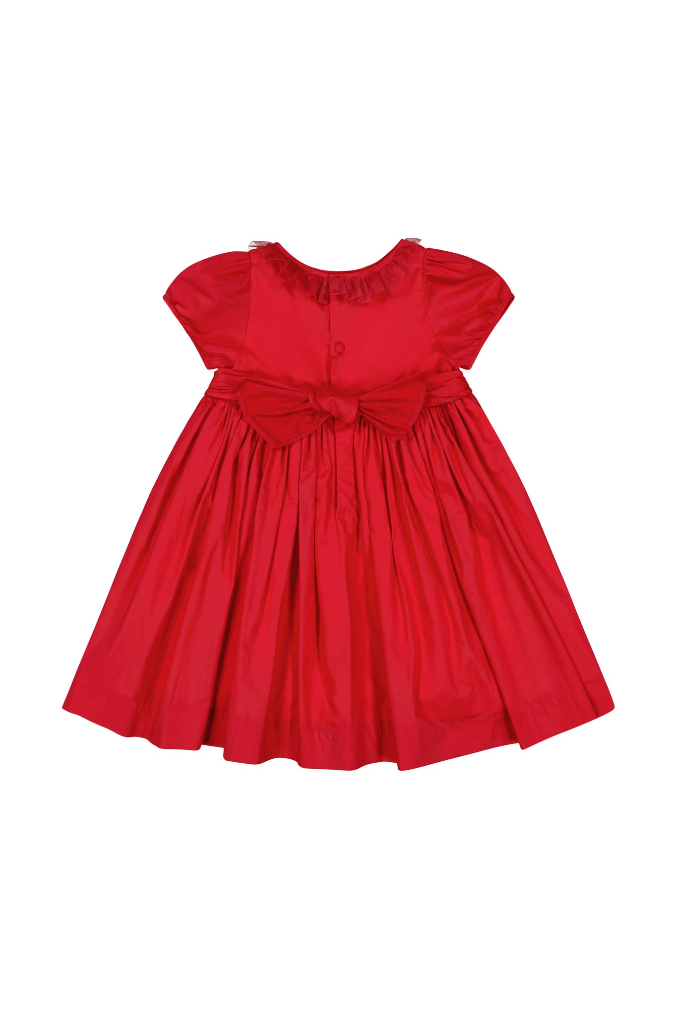 Sofia Red Smocked Dress