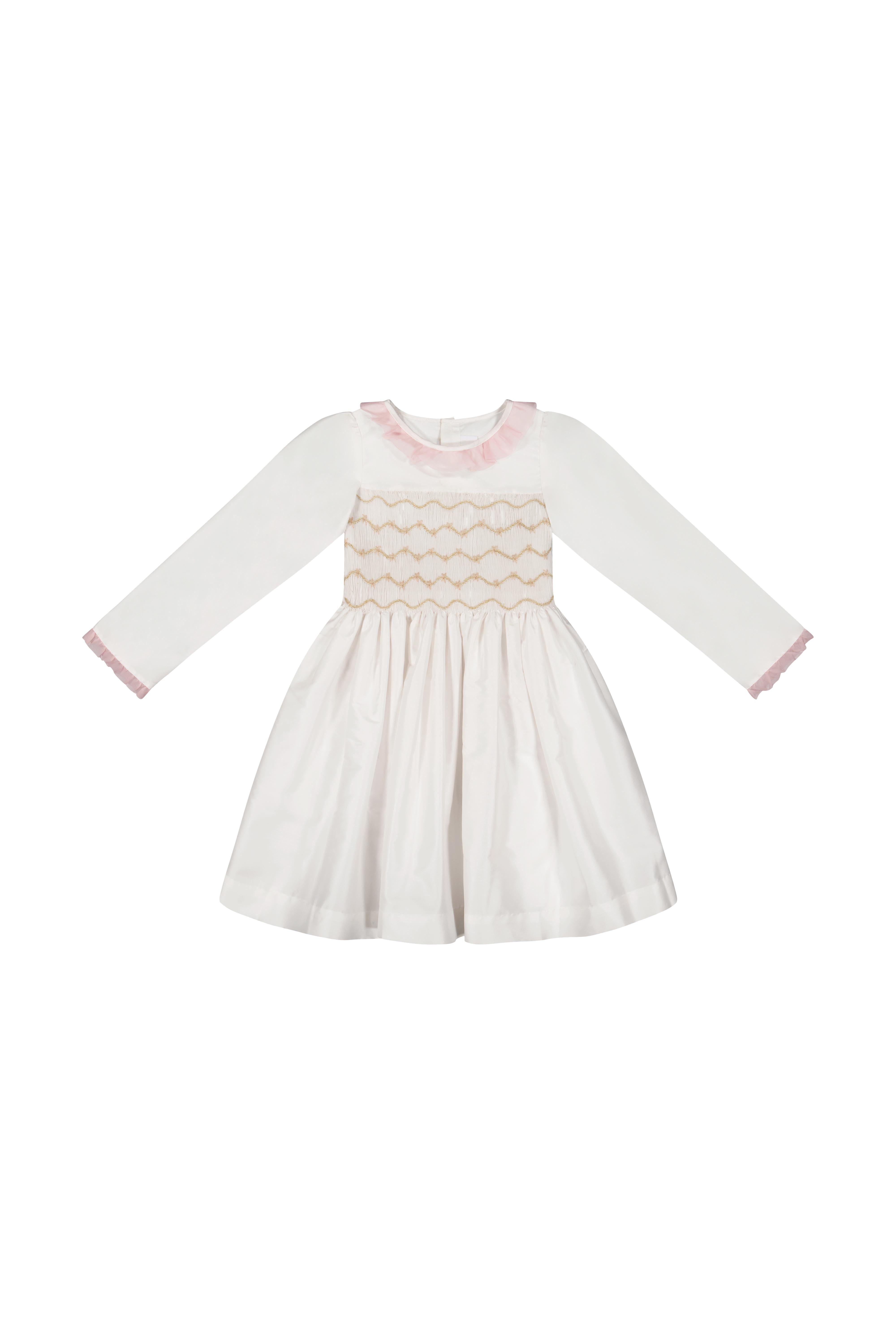 white christmas smocked dress Sofia Taffeta Green dress