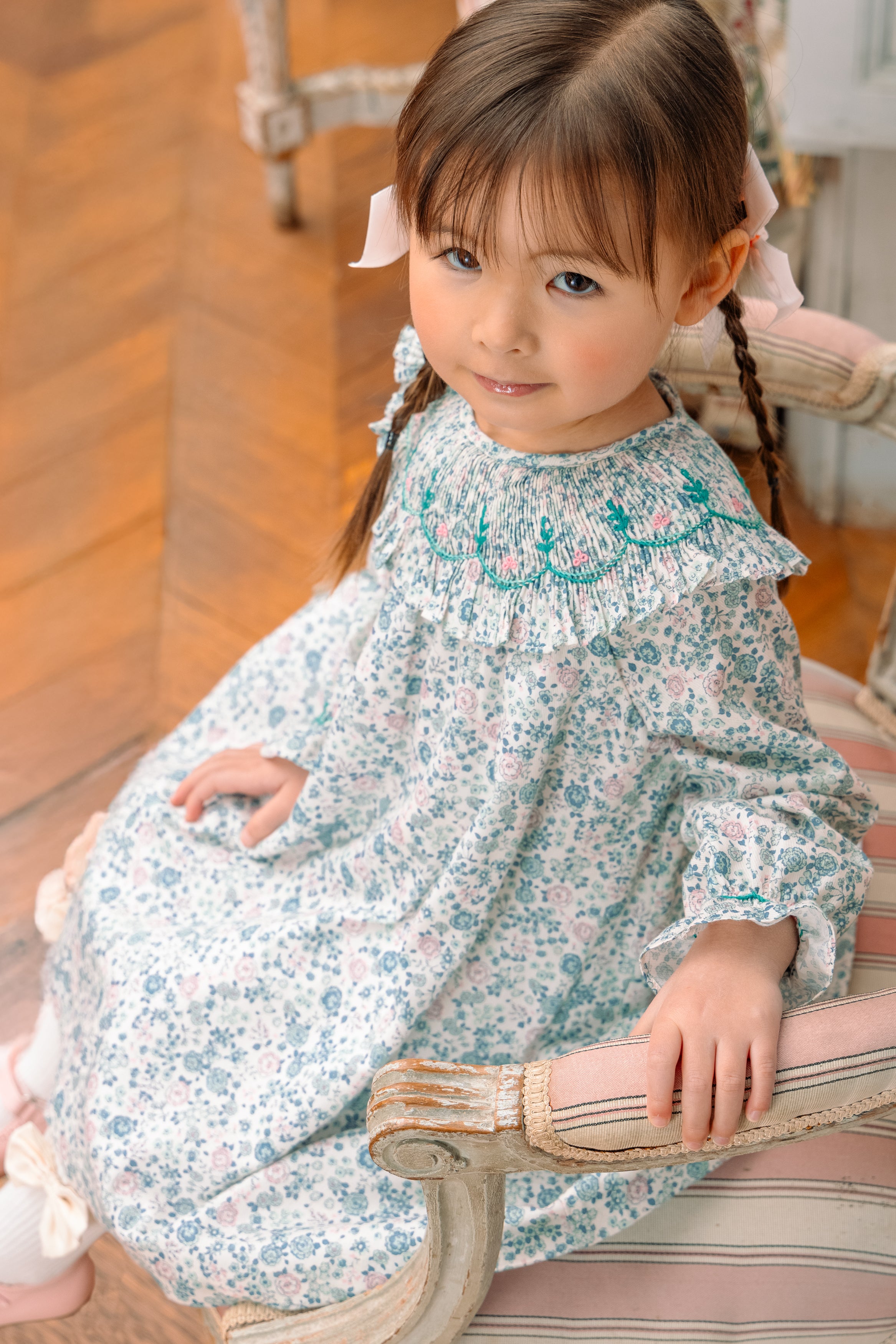 blue dress for baby girl Enchanted Baby Dress | Dusty Blue main image 1
