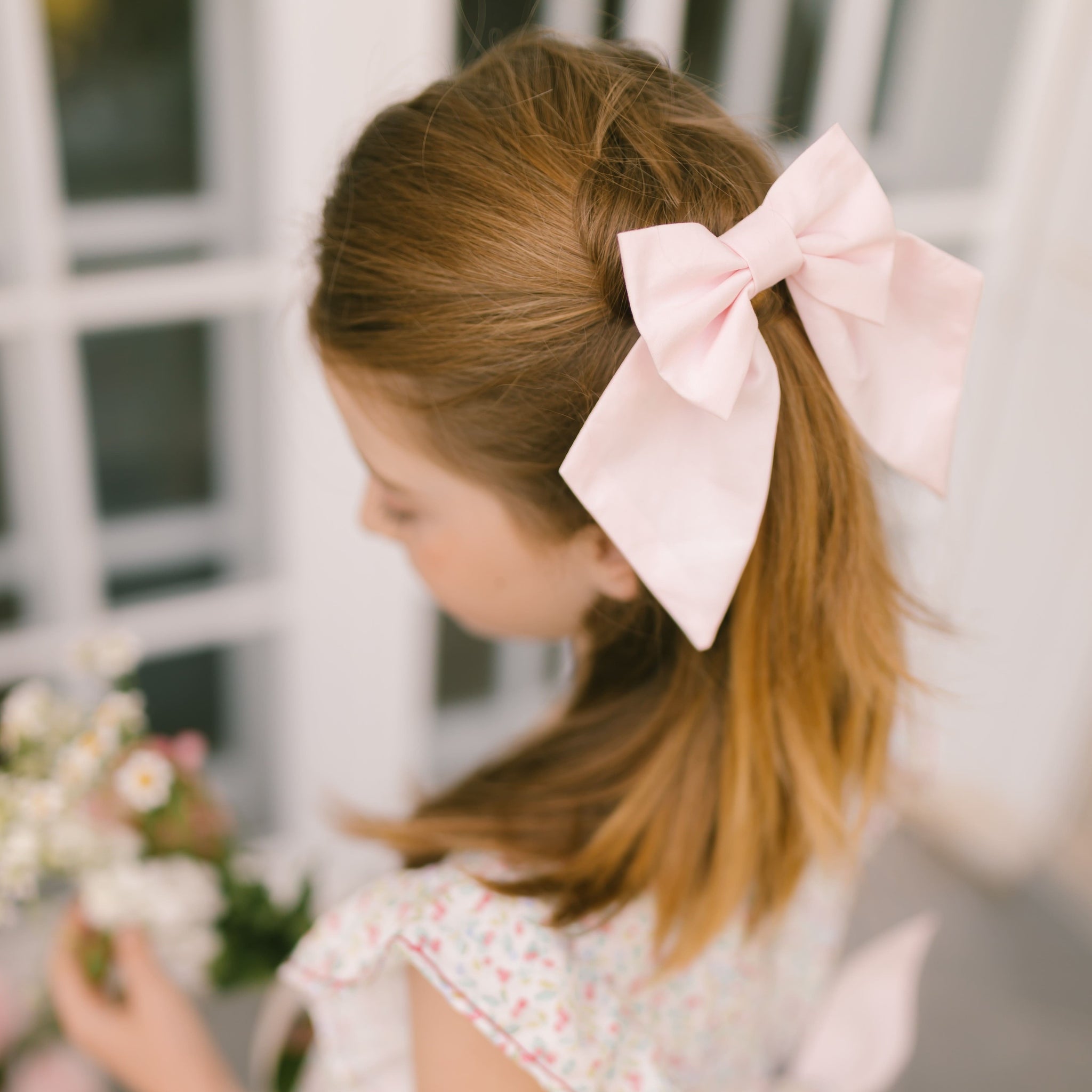 Cherry Pink Bow Hair Clip for Girls | Antoinette Paris