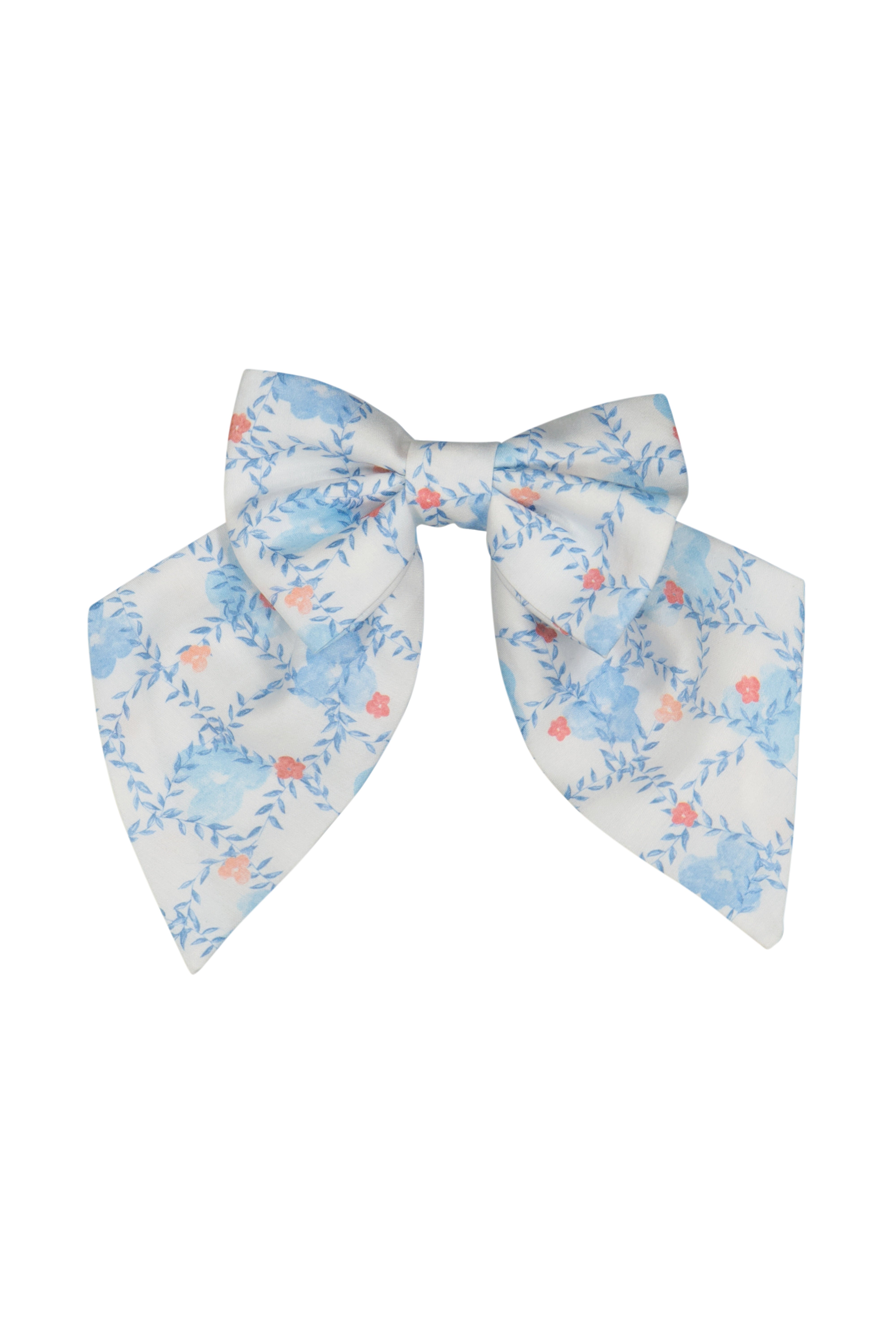 Riviera Floral Coral Hair Bow Clip | Antoinette Paris