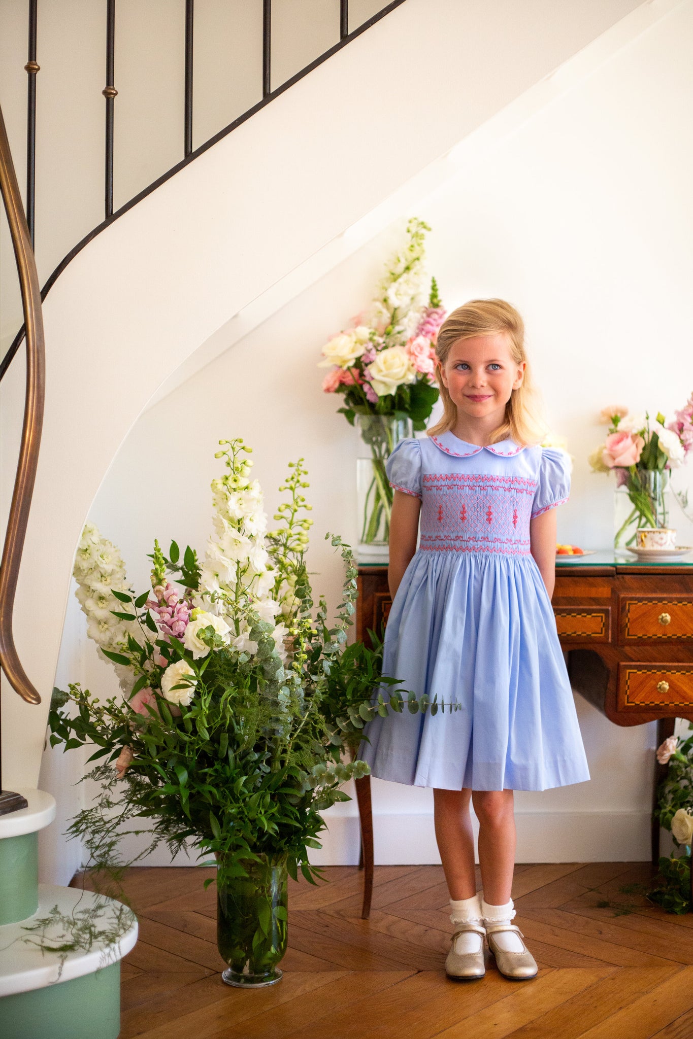 Princess Charlotte Heirloom Blue Smocked Dress Princess Charlotte Heirloom Blue Smocked Dress