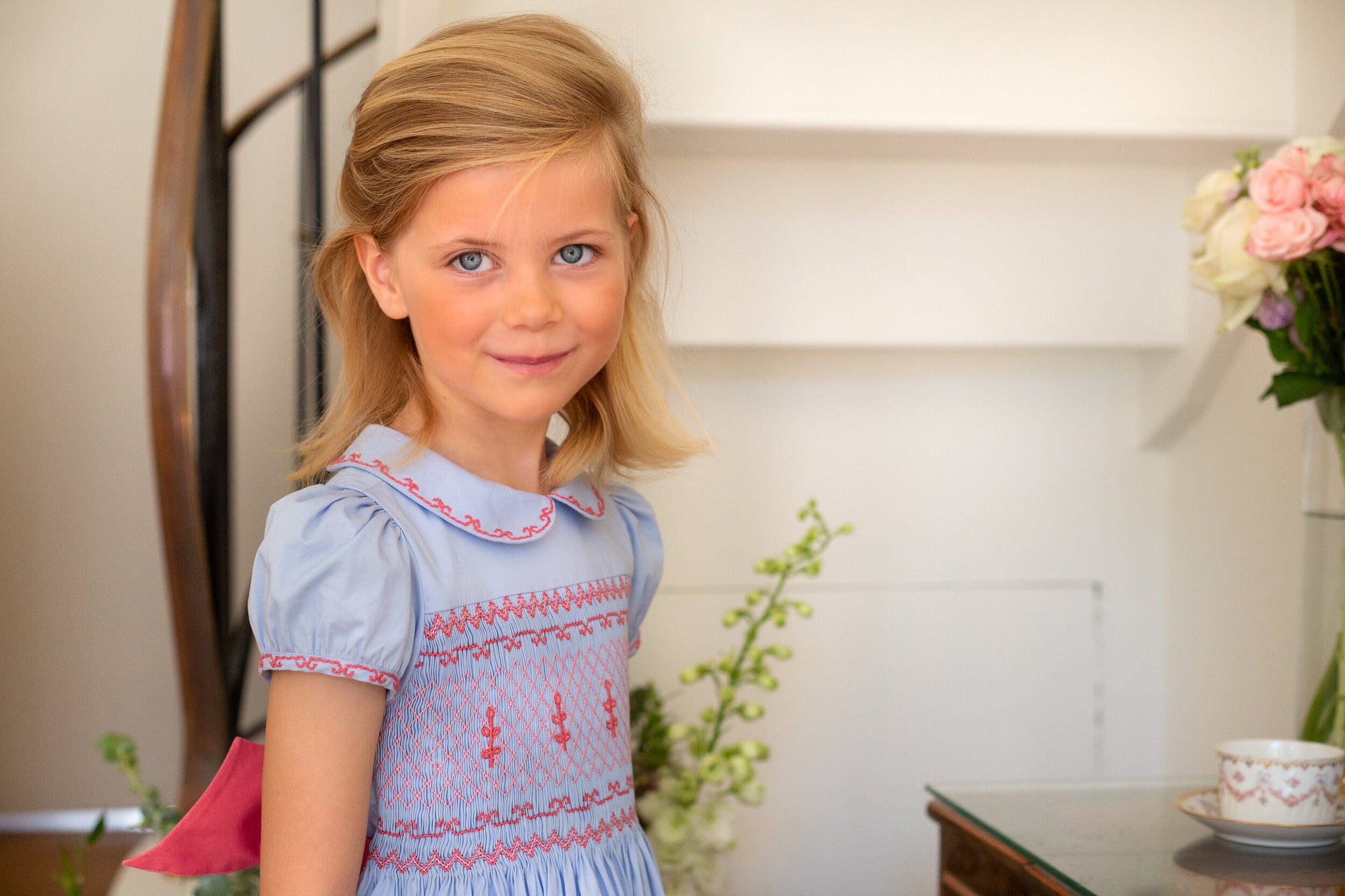 princess charlotte smocked dresses Lavender Blue Princess Charlotte Smocked Dress